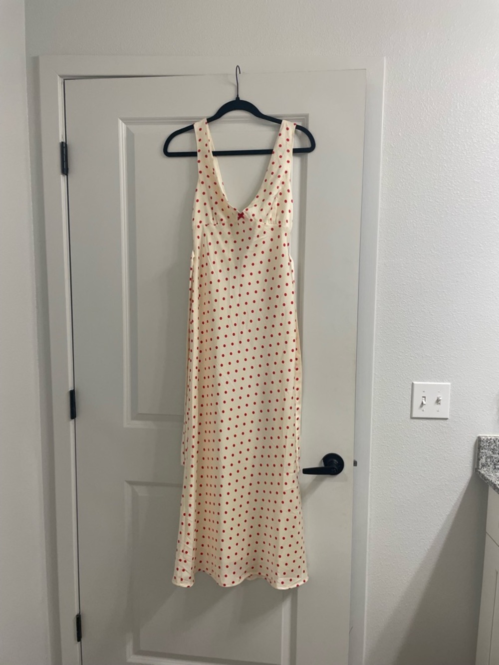 Runaway the Label Slip Maxi Dress with Red Polka Dots